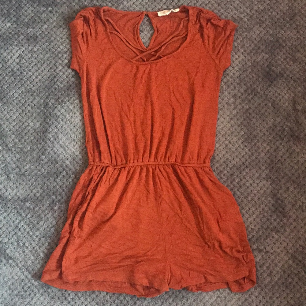 burnt orange romper
